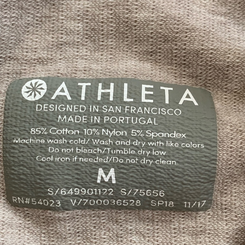 ATHLETA Pura Ribbed Tank in Oatmeal Womens Medium Stretch Design Activewear - Picture 3 of 11